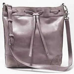FRYE MELISSA‎ LEATHER DRAWSTRING HOBO BAG PURSE NEW AMETHYST Purple Leather New